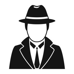 Police detective icon. Simple illustration of police detective vector icon for web design isolated on white background