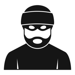 Criminal man icon. Simple illustration of criminal man vector icon for web design isolated on white background