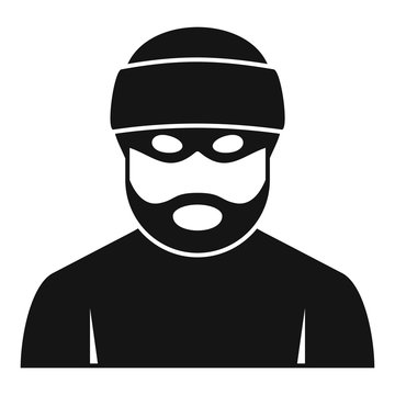 Criminal man icon. Simple illustration of criminal man vector icon for web design isolated on white background