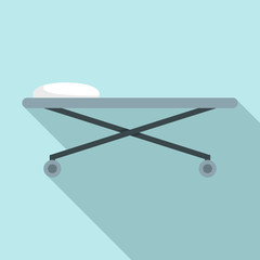 Forensic laboratory cart desk icon. Flat illustration of forensic laboratory cart desk vector icon for web design