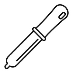 Lab pipette icon. Outline lab pipette vector icon for web design isolated on white background