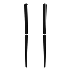 Sushi chopsticks icon. Simple illustration of sushi chopsticks vector icon for web design isolated on white background