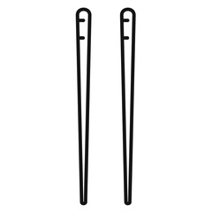 Sushi chopsticks icon. Outline sushi chopsticks vector icon for web design isolated on white background