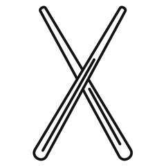 Wood chopsticks icon. Outline wood chopsticks vector icon for web design isolated on white background