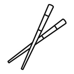 Japan chopsticks icon. Outline japan chopsticks vector icon for web design isolated on white background