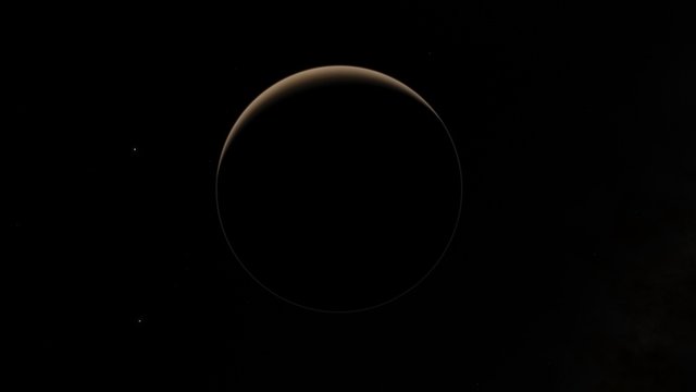 Mars high resolution image, 4k. Mars is a planet of the solar system. Sunrise with lens flare. Elements of this image furnished by NASA.