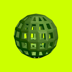 Abstract sphere wireframe. Vector illustration.