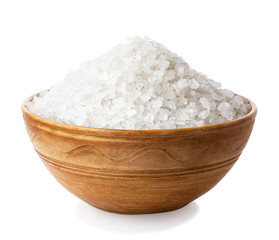 sea salt in ceramic bowl