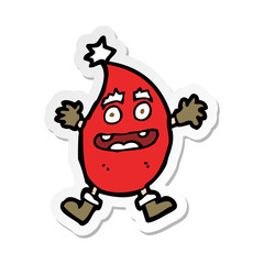 sticker of a cartoon funny christmas creature