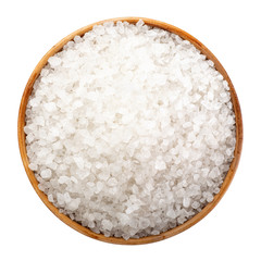 sea salt in ceramic bowl