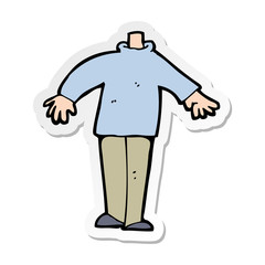 sticker of a cartoon male body