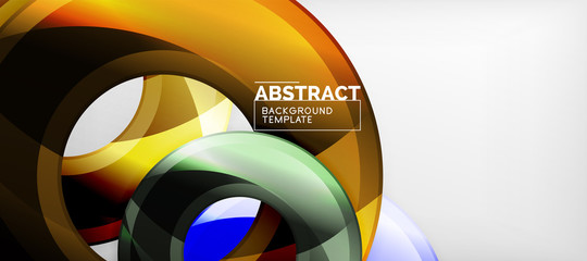 Obraz premium Glossy circles geometric background