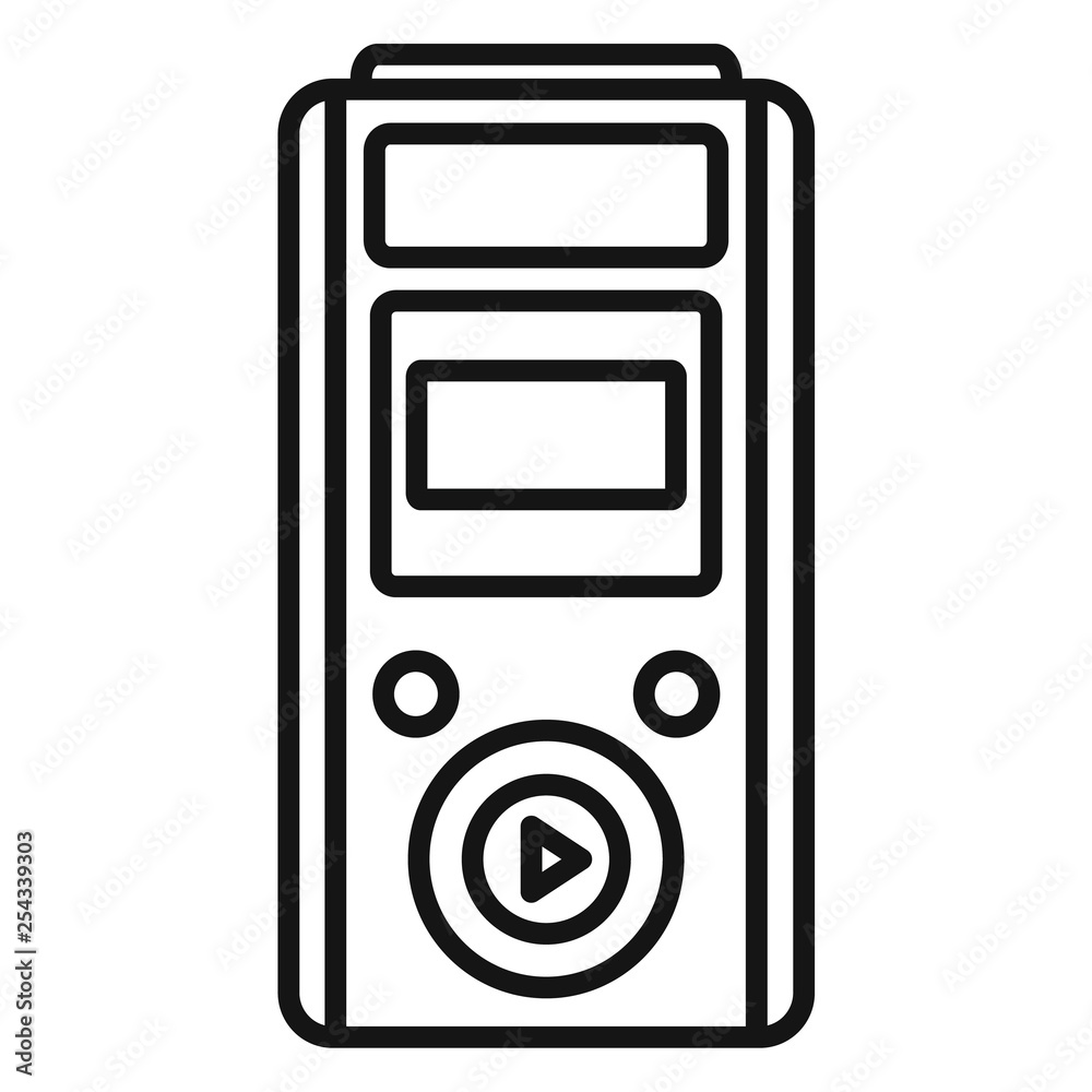 Canvas Prints modern dictaphone icon. outline modern dictaphone vector icon for web design isolated on white backg