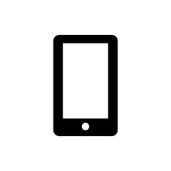 Smartphone icon simple flat style illustration isolated on white