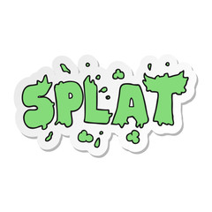 sticker of a cartoon splat