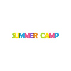 Summer Camp Multicoloured Letters Icon