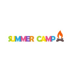 Summer Camp Multicoloured Letters Icon