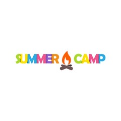 Summer Camp Multicoloured Letters Icon