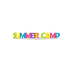 Summer Camp Multicoloured Letters Icon