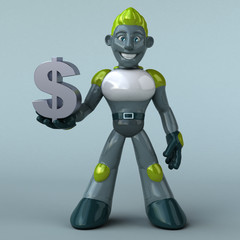 Green Robot - 3D Illustration