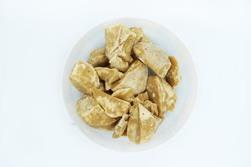 coconut sugar isolated on white background.