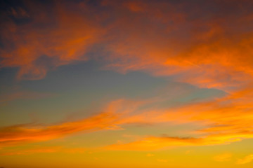 beautiful sunset sky