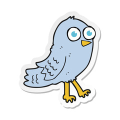 sticker of a cartoon bird