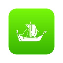 Pirate ship icon. Simple illustration of pirate ship vector icon for web