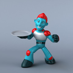 Red Robot - 3D Illustration