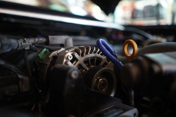 Fototapeta premium Car's engine detail