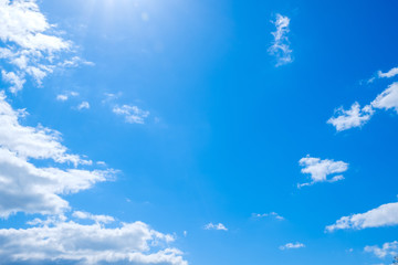 Fototapeta na wymiar 【写真素材】 青空　空　雲　冬の空　背景　背景素材　1月　コピースペース