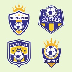 Naklejka premium Set of Soccer Football Badge Design Templates