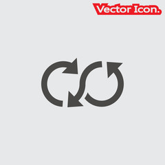 Infinity icon isolated sign symbol and flat style for app, web and digital design. Vector illustration.