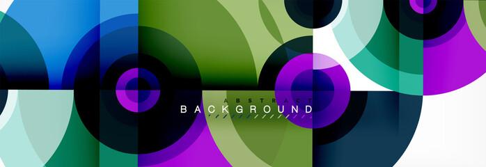 Geometric circle abstract background, creative geometric wallpaper.