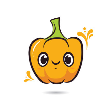 cute cartoon characters pepper yellow