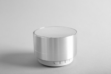 Smart home assistant device on light background