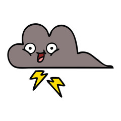 cute cartoon storm cloud