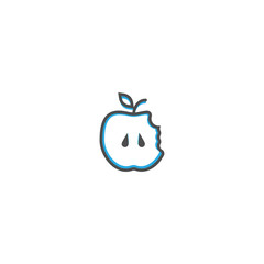 Apple icon design. Gastronomy icon vector illustration