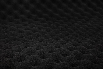 Sound proof padding acoustic soft foam grey color double thick panels layers on the recording...