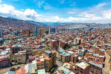 Fototapeta na wymiar View of city, La Paz, Bolivia