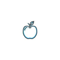 Apple icon design. Gastronomy icon vector illustration
