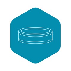 Puck icon. Outline illustration of puck vector icon for web