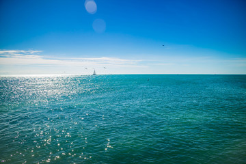 A blue clear sky with scenic view in Key West, Florida