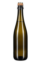 bottle of champagne isolated on white