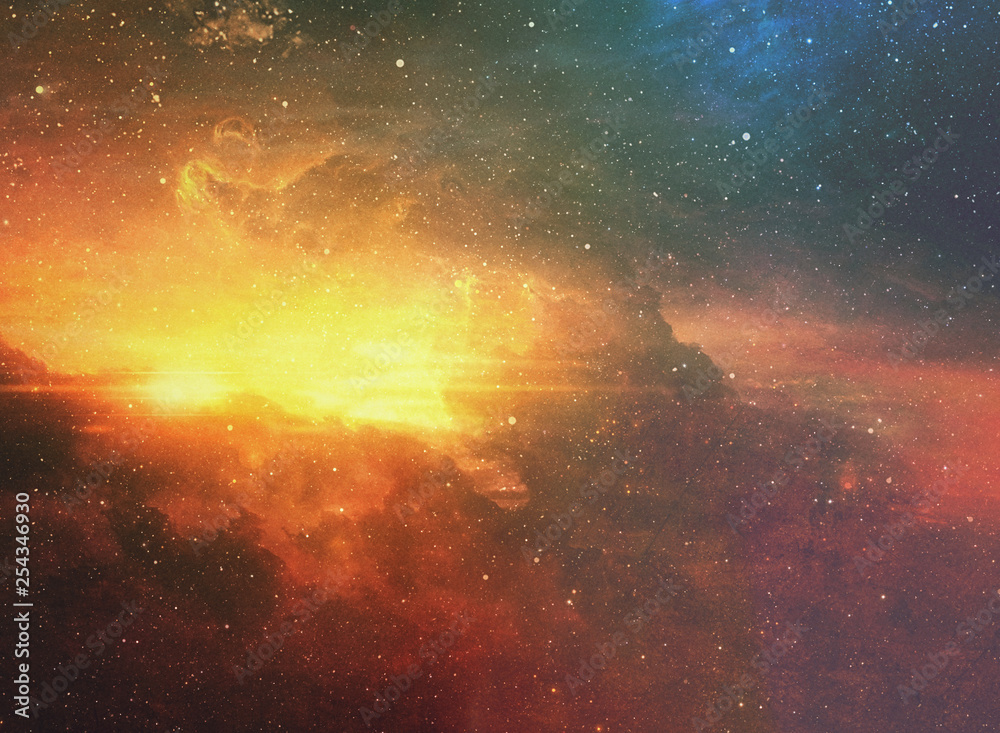 Canvas Prints abstract space nebula for powerful concept