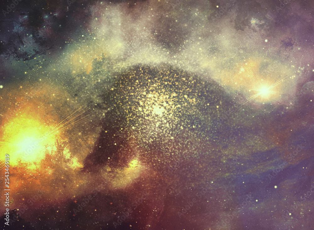 Canvas Prints abstract space nebula for powerful concept