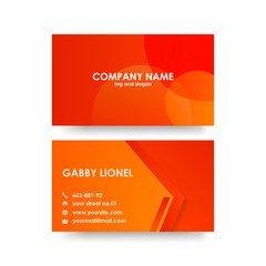 Creative and elegant double sided business card template. Simple and clean design. Creative corporate identity .