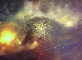 Abstract space nebula for powerful concept