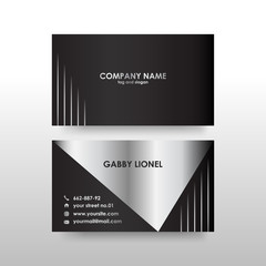 Naklejka premium Creative and elegant double sided business card template. Simple and clean design. Creative corporate identity .