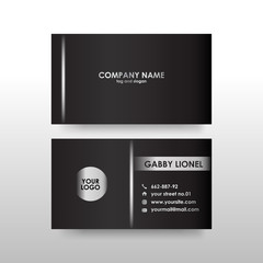 Naklejka premium Creative and elegant double sided business card template. Simple and clean design. Creative corporate identity .
